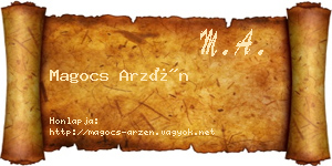 Magocs Arzén névjegykártya